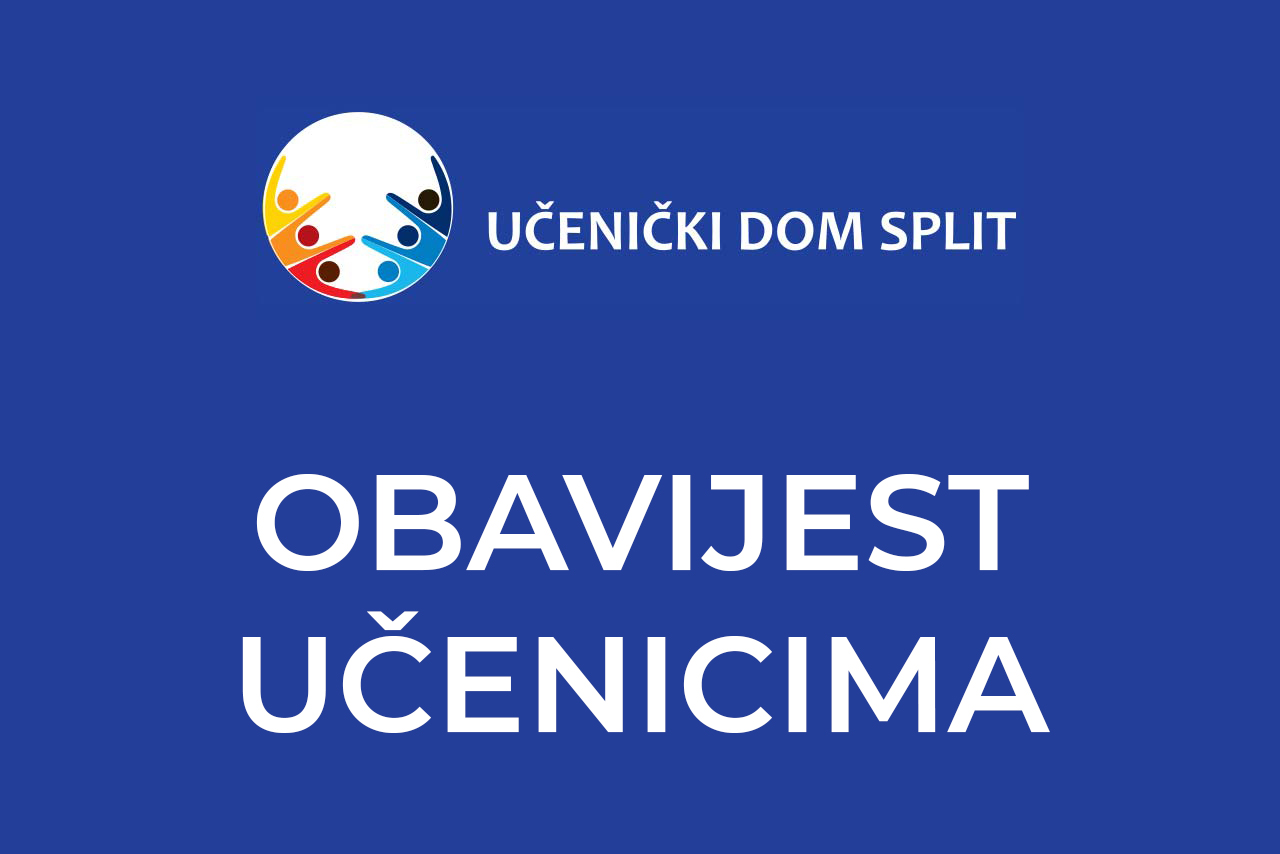 OBAVIJEST: Upute HZJZ  za učenike srednjih škola